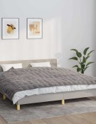 vidaXL Утежнено одеяло сиво 155x220 см 7 кг плат