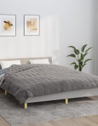 vidaXL Утежнено одеяло сиво 220x230 см 15 кг плат