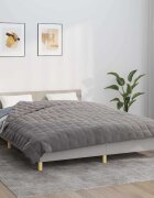 vidaXL Утежнено одеяло сиво 220x235 см 15 кг плат