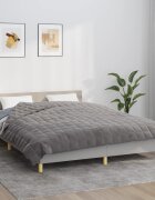 vidaXL Утежнено одеяло сиво 220x240 см 15 кг плат