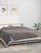 vidaXL Утежнено одеяло сиво 220x260 см 11 кг плат