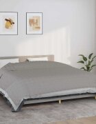 vidaXL Утежнено одеяло сиво 220x260 см 11 кг плат