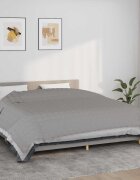 vidaXL Утежнено одеяло сиво 235x290 см 15 кг плат
