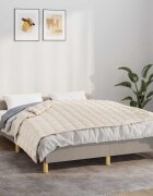 vidaXL Утежнено одеяло светлокремаво 138x200 см 10 кг плат