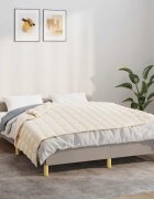 vidaXL Утежнено одеяло светлокремаво 150x200 см 11 кг плат