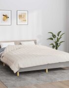 vidaXL Утежнено одеяло светлокремаво 220x235 см 11 кг плат