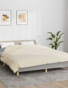 vidaXL Утежнено одеяло светлокремаво 220x235 см 15 кг плат