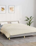 vidaXL Утежнено одеяло светлокремаво 220x240 см 15 кг плат