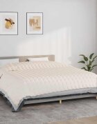 vidaXL Утежнено одеяло светлокремаво 220x260 см 11 кг плат