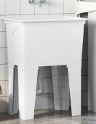 vidaXL Вана за пране бяла 59x41x75 см смола
