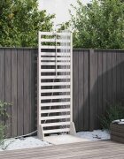 vidaXL Външен душ 225 cm Масивна борова дървесина и неръждаема стомана