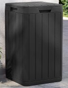 vidaXL Външен кош за боклук антрацит 38x38x65 см PP