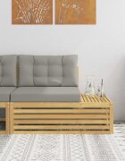 vidaXL Външен край на диван с възглавница Бяло 115 x 83 x 73 см