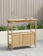 vidaXL Външна бар маса Естествен 110 x 50 x 105 см Бамбук