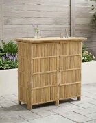 vidaXL Външна бар маса Естествен 115 x 55 x 105 см Бамбук