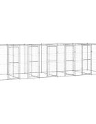 vidaXL Външна клетка за куче поцинкована стомана 1452 м²