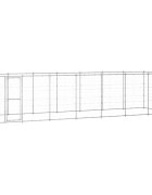 vidaXL Външна клетка за куче поцинкована стомана 1694 м²