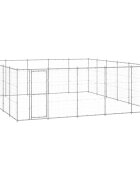 vidaXL Външна клетка за куче поцинкована стомана 363 м²
