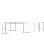 vidaXL Външна клетка за куче поцинкована стомана 4356 м²