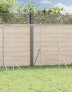 vidaXL Външна клетка за куче сребриста 2x6x2 м поцинкована стомана