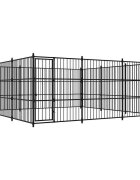 vidaXL Външна клетка за кучета 450x450x185 см