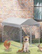 vidaXL Външна клетка за кучета с покрив 200x100x125 см