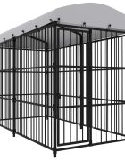 vidaXL Външна клетка за кучета с покрив 300x150x210 см
