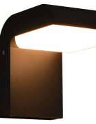 vidaXL Външна LED стенна лампа 9 W черна овална