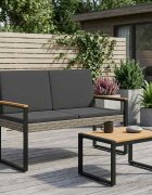 vidaXL Външна пейка 2 -Seater 107 x 61 x 80 см полиратан Правоъгълна