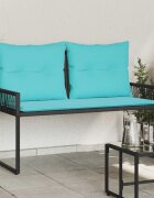 vidaXL Външна пейка 2 -Seater 4 бр. 110 x 59 x 82 см полиратан