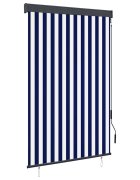 vidaXL Външна ролетна щора 120x250 см синьо и бяло