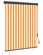 vidaXL Външна ролетна щора 140x250 см бяло и оранжево