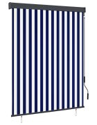 vidaXL Външна ролетна щора 140x250 см синьо и бяло