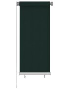 vidaXL Външна ролетна щора 65(Ш)x140(В) см тъмнозелена HDPE