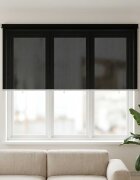 vidaXL Външна ролетна щора с блокировка на UV 90% Черно 140 x 140 cm