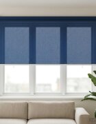 vidaXL Външна ролетна щора с блокировка на UV 90% Синьо 140 x 140 cm