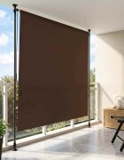 vidaXL Външна ролкова завеса Кафяво 150 x 270 cm