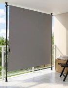 vidaXL Външна ролкова завеса Светлосиво 120 x 270 cm