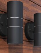 vidaXL Външни LED лампи 2бр неръждаема стомана насочени горе/долу