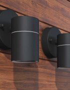 vidaXL Външни LED прожектори 2бр неръждаема стомана насочени надолу