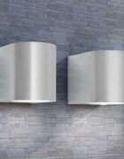vidaXL Външни LED прожектори за стена обли насочени надолу 2 бр