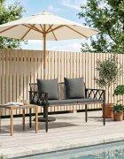 vidaXL Външни пейки 2 -Seater 116 x 56 x 75 см полиратан