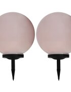 vidaXL Външни соларни лампи 2 бр LED сферични 40 см RGB