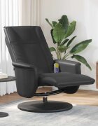 vidaXL Въртящ се масажен стол Черен 71 x 90 x 105 см Изкуствена
