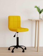 vidaXL Въртящ се офис стол горчица жълто кадифе