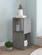 vidaXL Въртящ се шкаф бетонно сив 345x345x755 см инженерно дърво