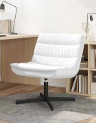 vidaXL Въртящ се стол Бяло 63 x 75 x 76 см Изкуствена