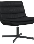vidaXL Въртящ се стол Черно 63 x 75 x 76 см Лъскав PU