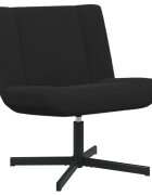 vidaXL Въртящ се стол Черно 63 x 75 x 76 см Овча
