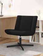 vidaXL Въртящ се стол Черно 63 x 75 x 76 см текстил
